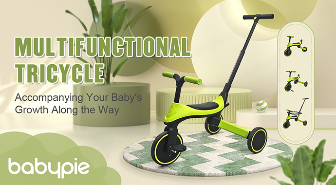 BABYPIE Multifunction 3 Wheel Baby Walker Balance Bike